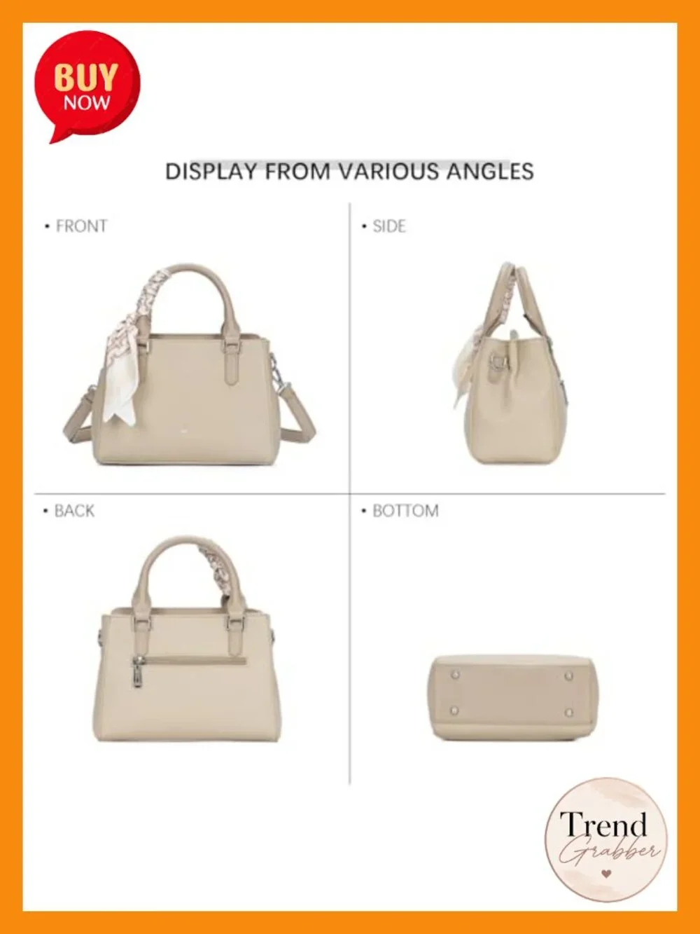 Women's Small Litchi Grain Vegan Leather Top-Handle Satchel Crossbody Purse